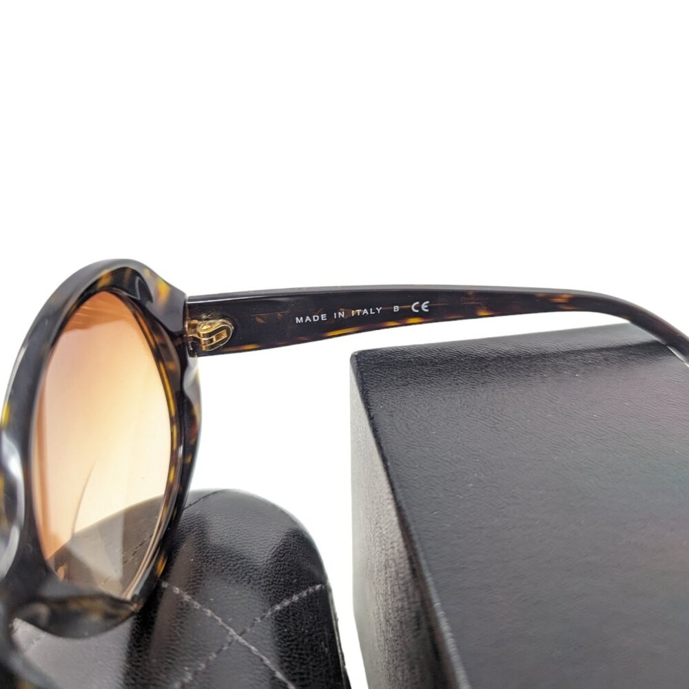 Chanel Interlocking Cc Tortoiseshell Acetate Retr… - image 3